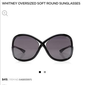 TOM FORD WHITNEY OVERSIZED SOFT ROUND SUNGLASSES